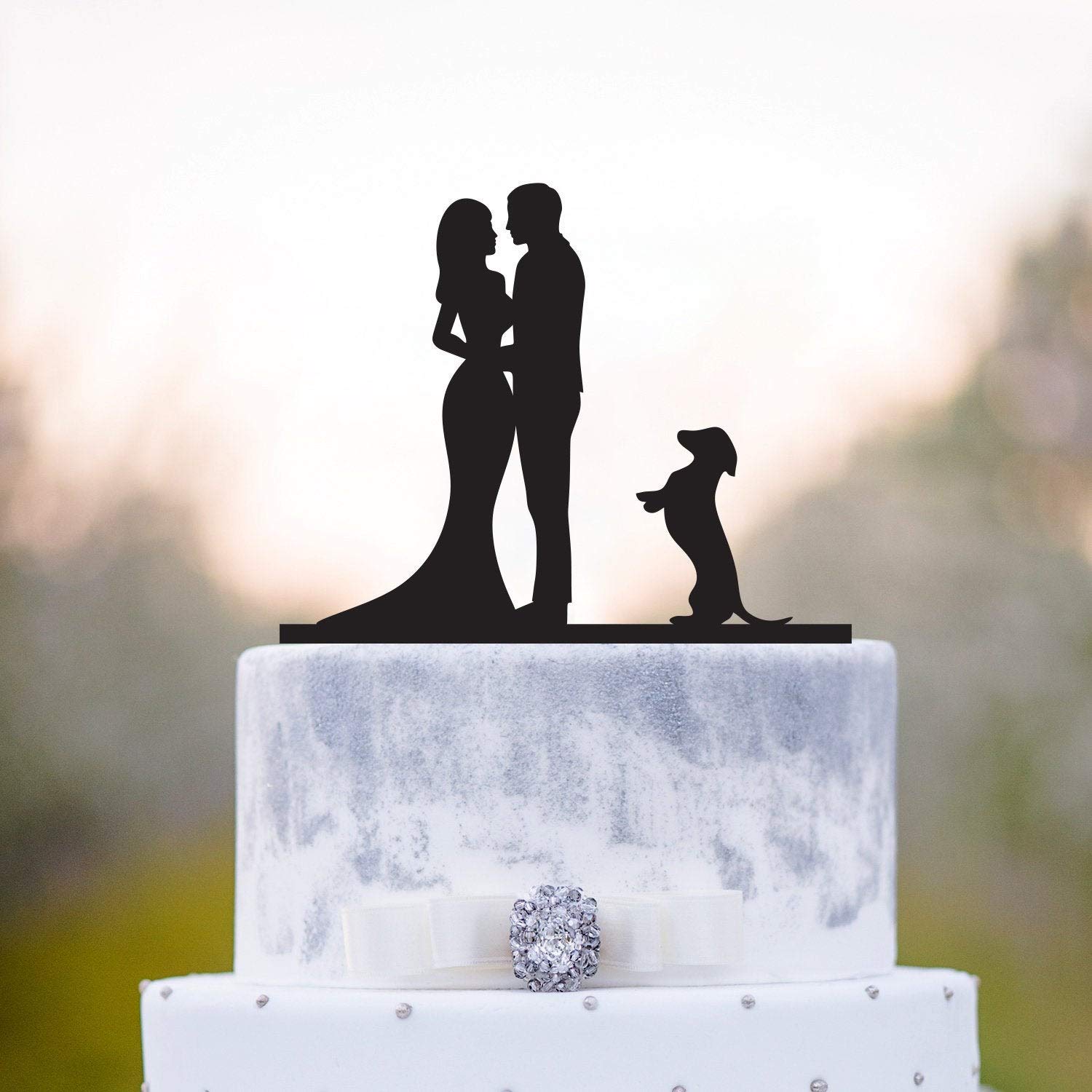 Personalized Dachshund Cake Topper for Wedding & Birthday - Custom Dog Cake Decorations for Dachshund Lovers - Perfect for Anniversary, Bridal Shower & Pet-Themed Parties