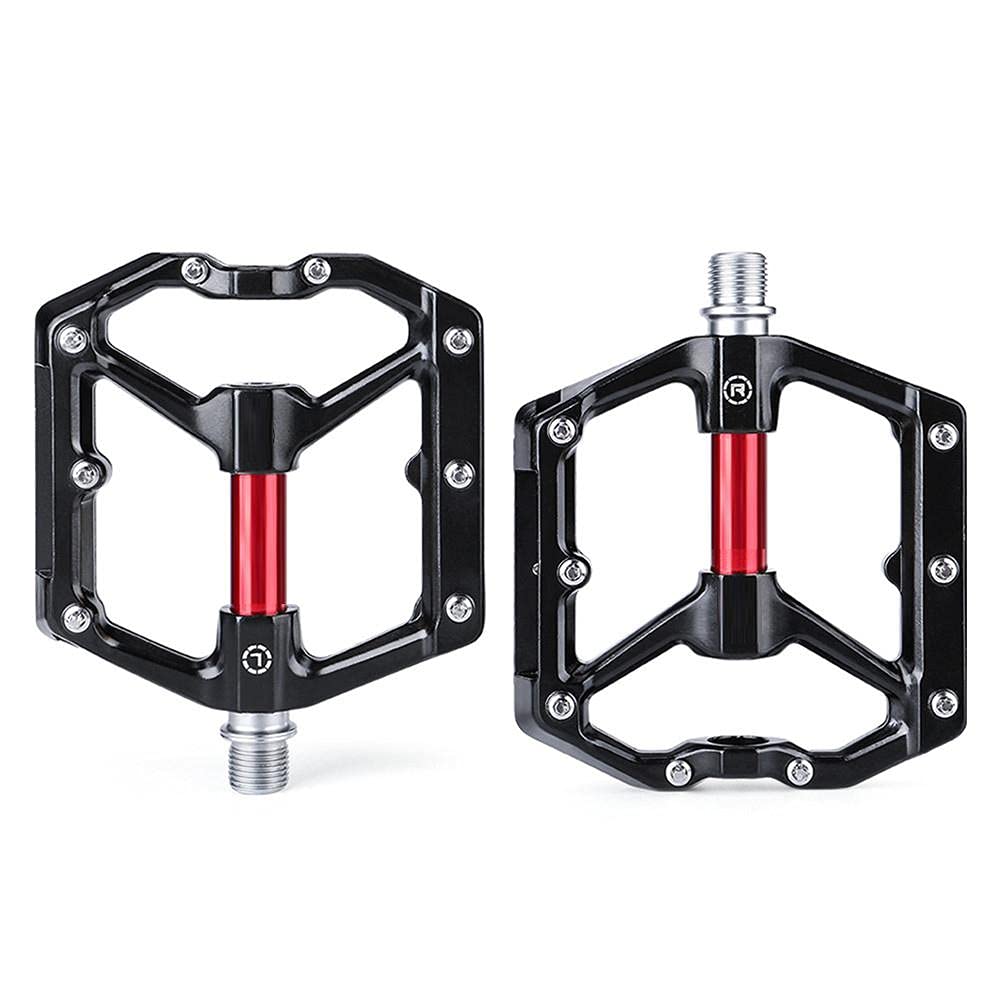 1 Pair Lightweight Aluminum Alloy Bike Pedals - Road & Mountain Bicycle Pedals for Cycling, Commuting & Off-Road Adventures