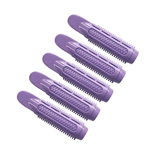 4/5/6PCS Volumizing Hair Root Clips for Women - Self Grip Root Lifters, Natural Fluffy Hair Styling Tools, DIY Curling Rollers for Wavy Curls (Purple, 4PCS) - Perfect for Home Styling, Salon Looks & Everyday Volume Boost