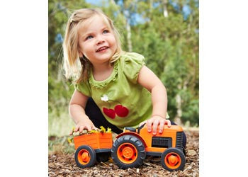 Green Toys Eco-Friendly Tractor - Sustainable Plastic Farm Vehicle for Kids | Perfect for Pretend Play, Outdoor Adventures & Learning About Farming