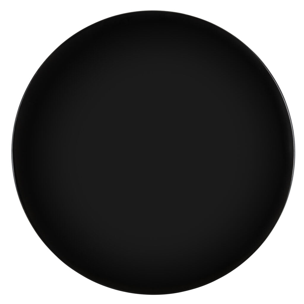 Black Hammered 13-Inch Round Plastic Charger Plates - Set of 4 - Elegant Dinnerware for Wedding, Party & Holiday Table Settings