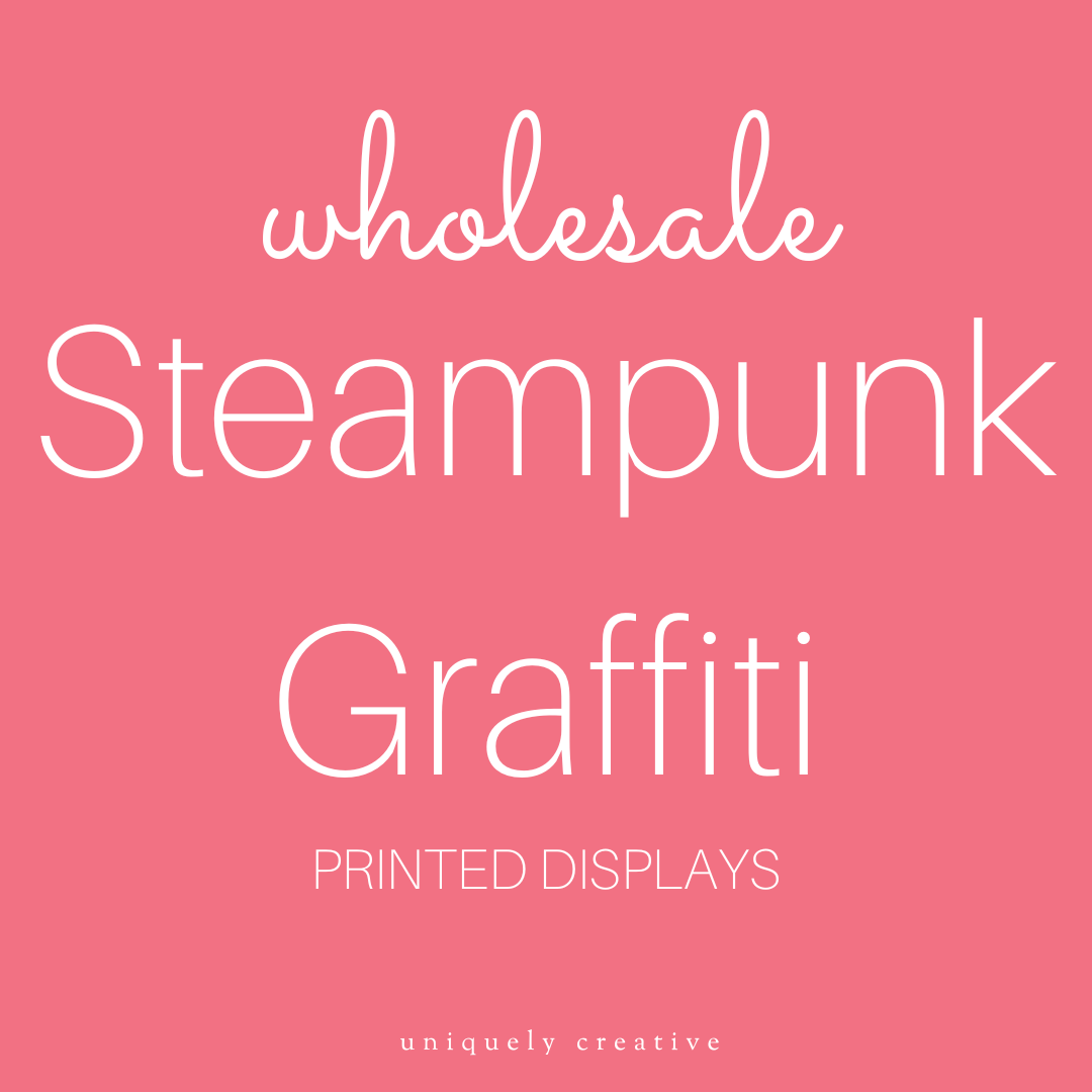 Steampunk Graffiti Printed Displays for Wholesale - Unique Wall Art for Home & Office Decor