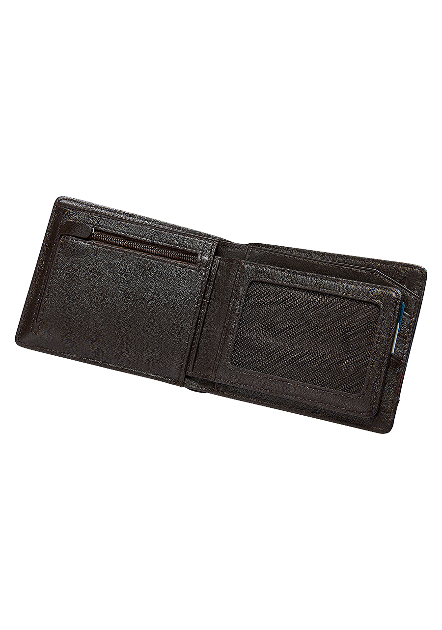 Genuine Leather Coin Wallet for Men & Women - Slim RFID Blocking Brown Bifold Wallet - Perfect for Travel, Shopping & Everyday Use