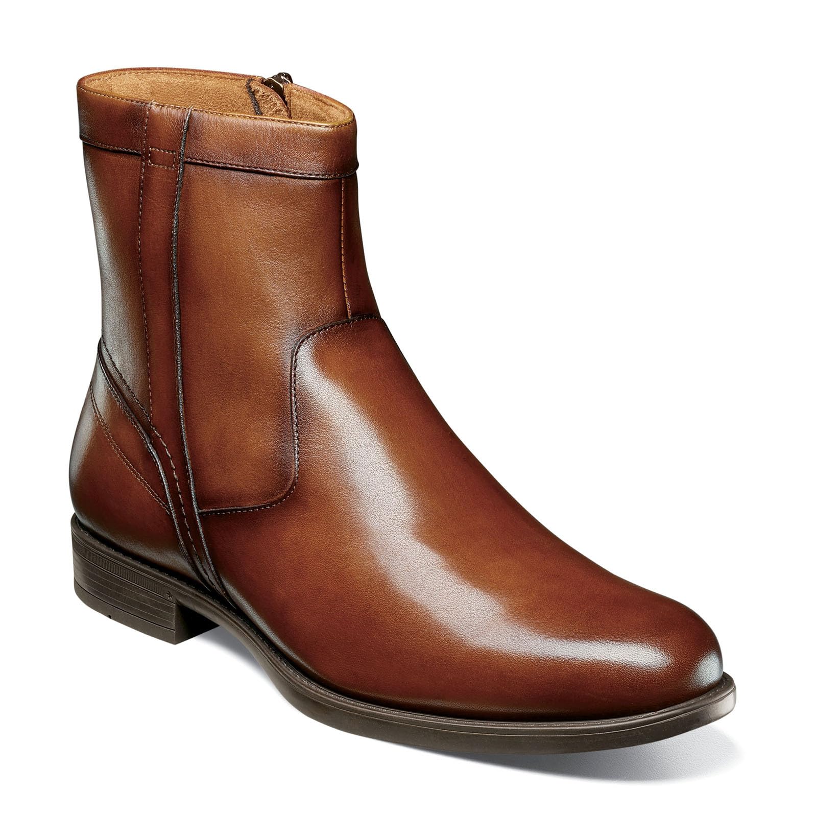 Florsheim Men's Midtown Boot - Comfortable & Stylish Leather Ankle Boots for Casual & Business Wear - Perfect for Office, Travel & Outdoor Activities