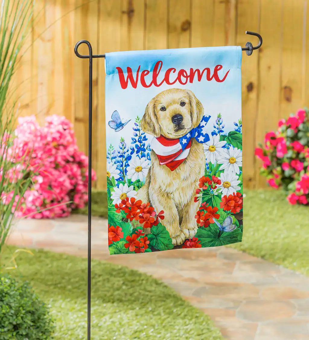 American Flag Dog Bandana - Patriotic Suede Pet Bandana for Dogs, Perfect for 4th of July, Memorial Day & Outdoor Events