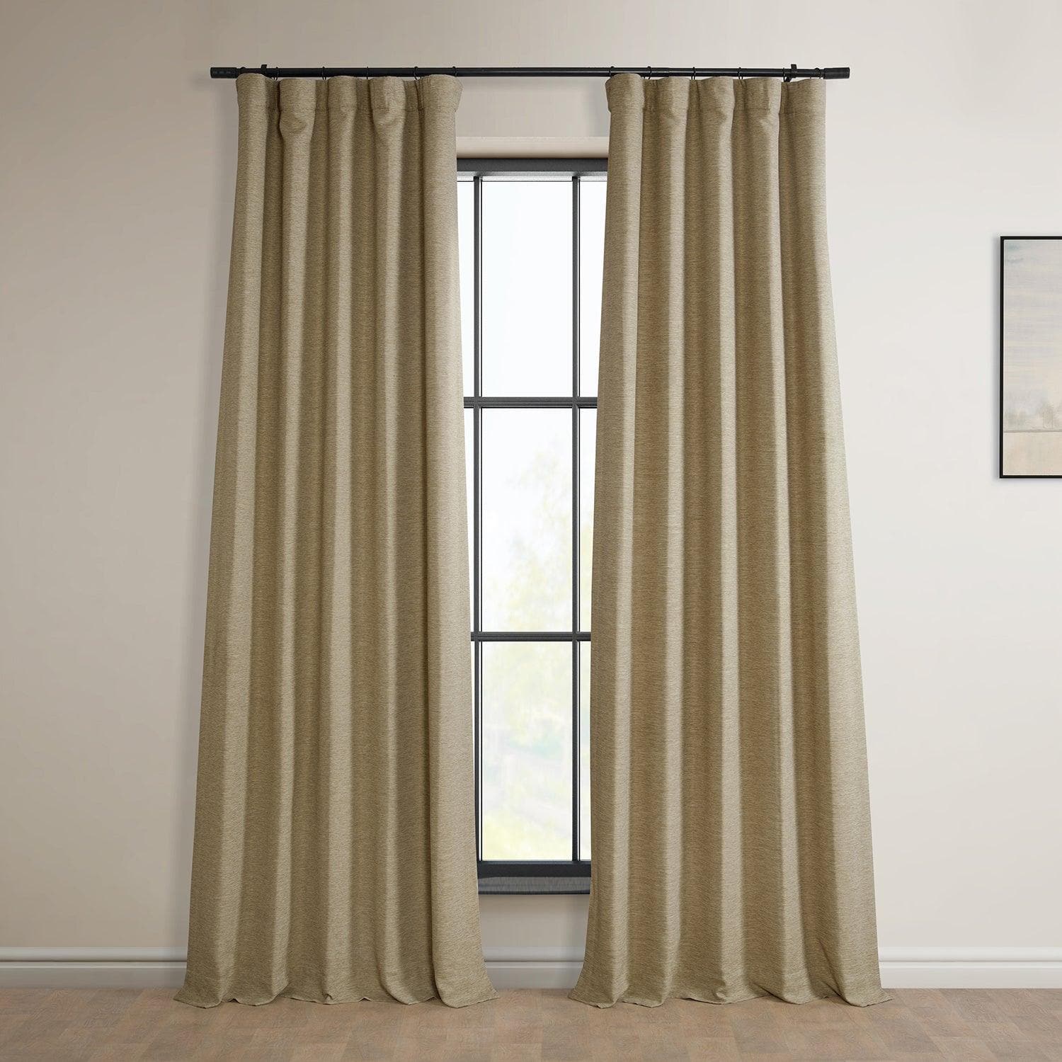 Ginger Textured Bellino Blackout Curtains - Thermal Insulated Room Darkening Drapes for Bedroom, Living Room & Nursery - Noise Reducing & Energy Efficient Window Treatments