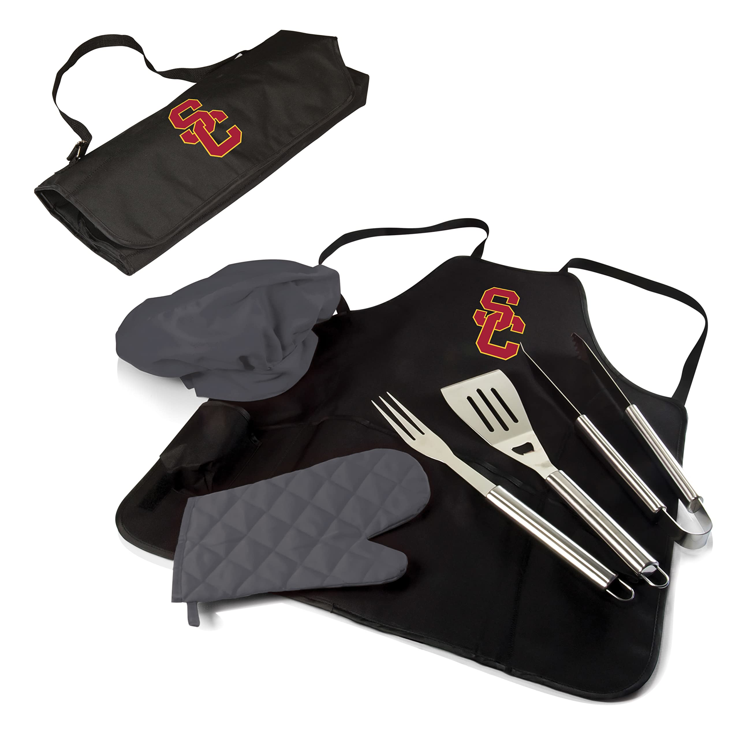 PICNIC TIME NCAA Unisex Adult BBQ Apron Tote Pro Grill Set - Perfect for Tailgating, Backyard BBQs & Outdoor Cooking