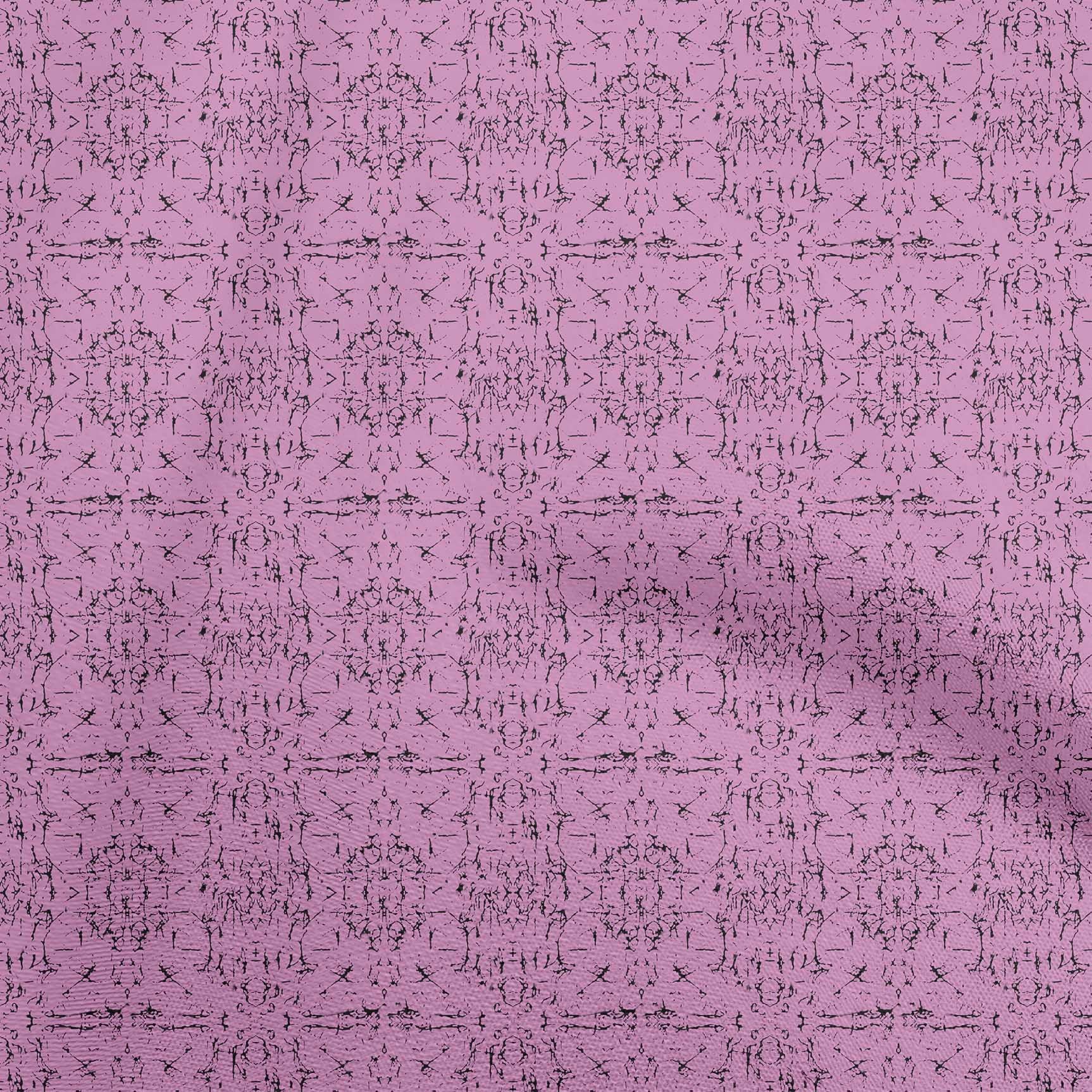 oneOone Silk Tabby Pink Asian Batik Dress Fabric - 42 Inch Wide by The Yard | Perfect for Boho Dresses, Scarves & Home Decor