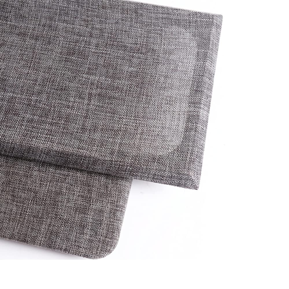 Flushbay Light Grey Speaker Grill Cloth - Single Layer Linen Dustproof Mesh Fabric for Stereo Replacement, Home Stage Speakers, Media Cabinet, KTV Box (50x146cm) - Ideal for Home Theater, Studio, and Live Sound Systems