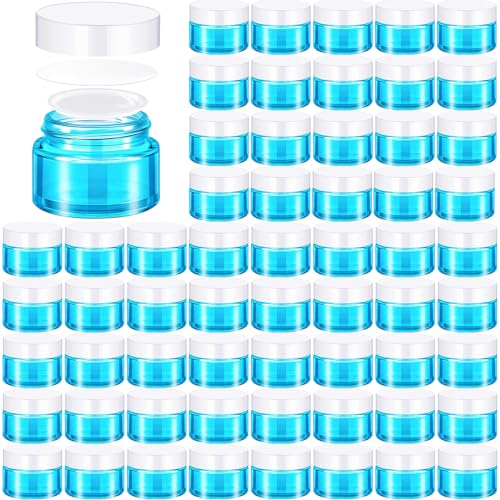 Light Blue, White Lids