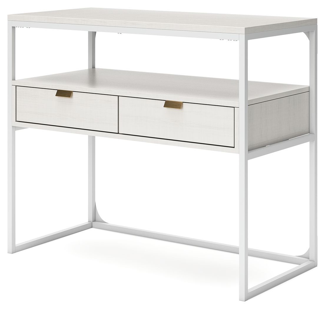Deznee White Credenza - Modern Wooden TV Stand with Storage for Living Room, Bedroom & Office