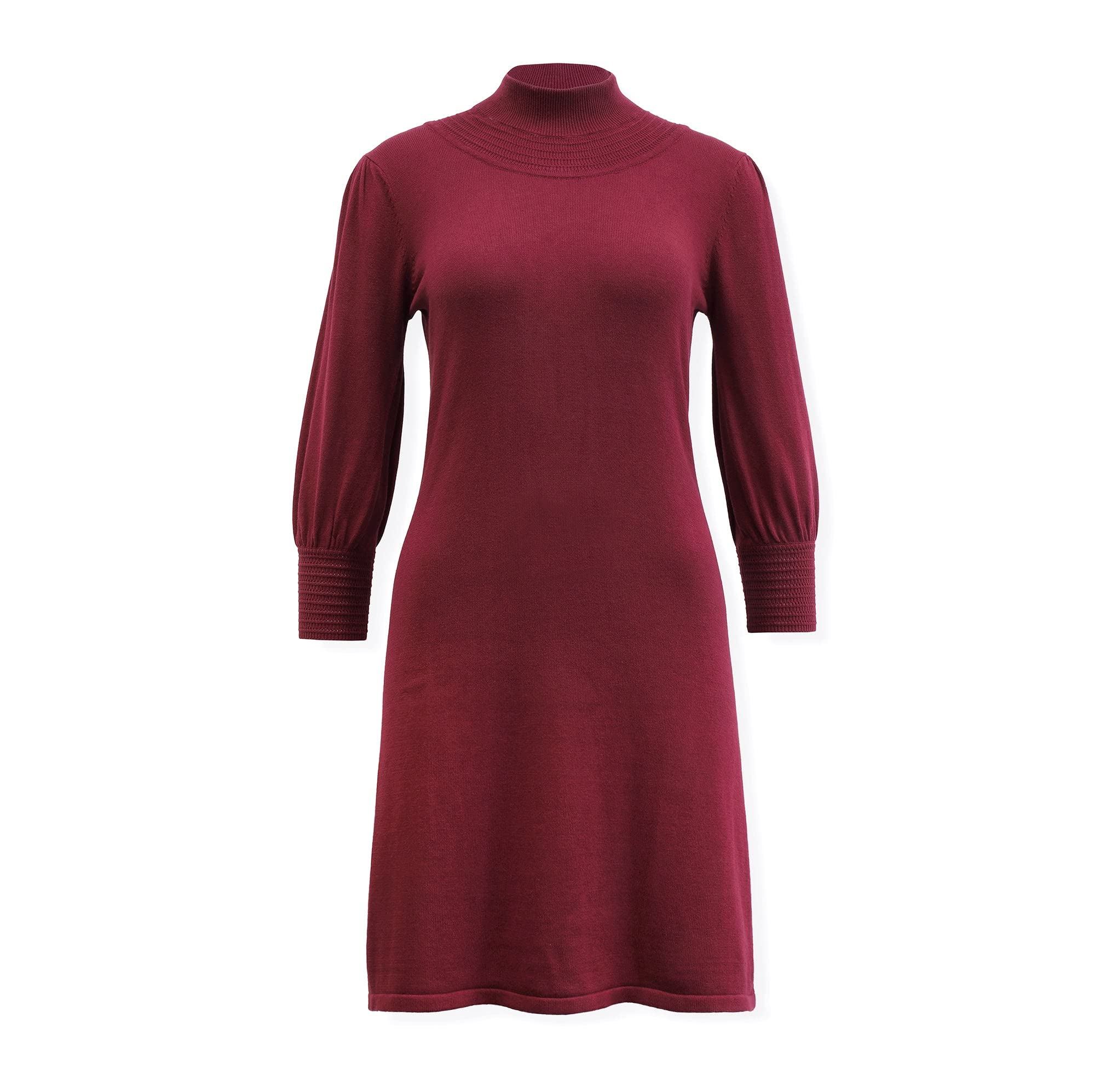 Hope & Henry Women's Cable Knit Sweater Dress with Elbow Patches - Cozy Winter Outfit for Office, Date Night & Holiday Gatherings