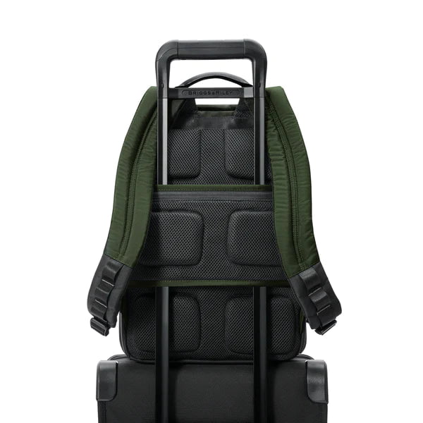 Briggs & Riley HTA Medium Slim Expandable Backpack for Business Travel & Commuting - Durable Carry-On Laptop Backpack with USB Charging Port