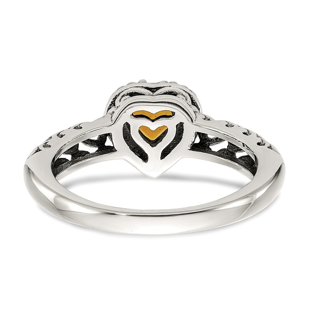 14K Yellow Gold & 925 Sterling Silver Citrine November Birthstone Engagement Ring for Women - Perfect for Proposals, Anniversaries, and Special Occasions