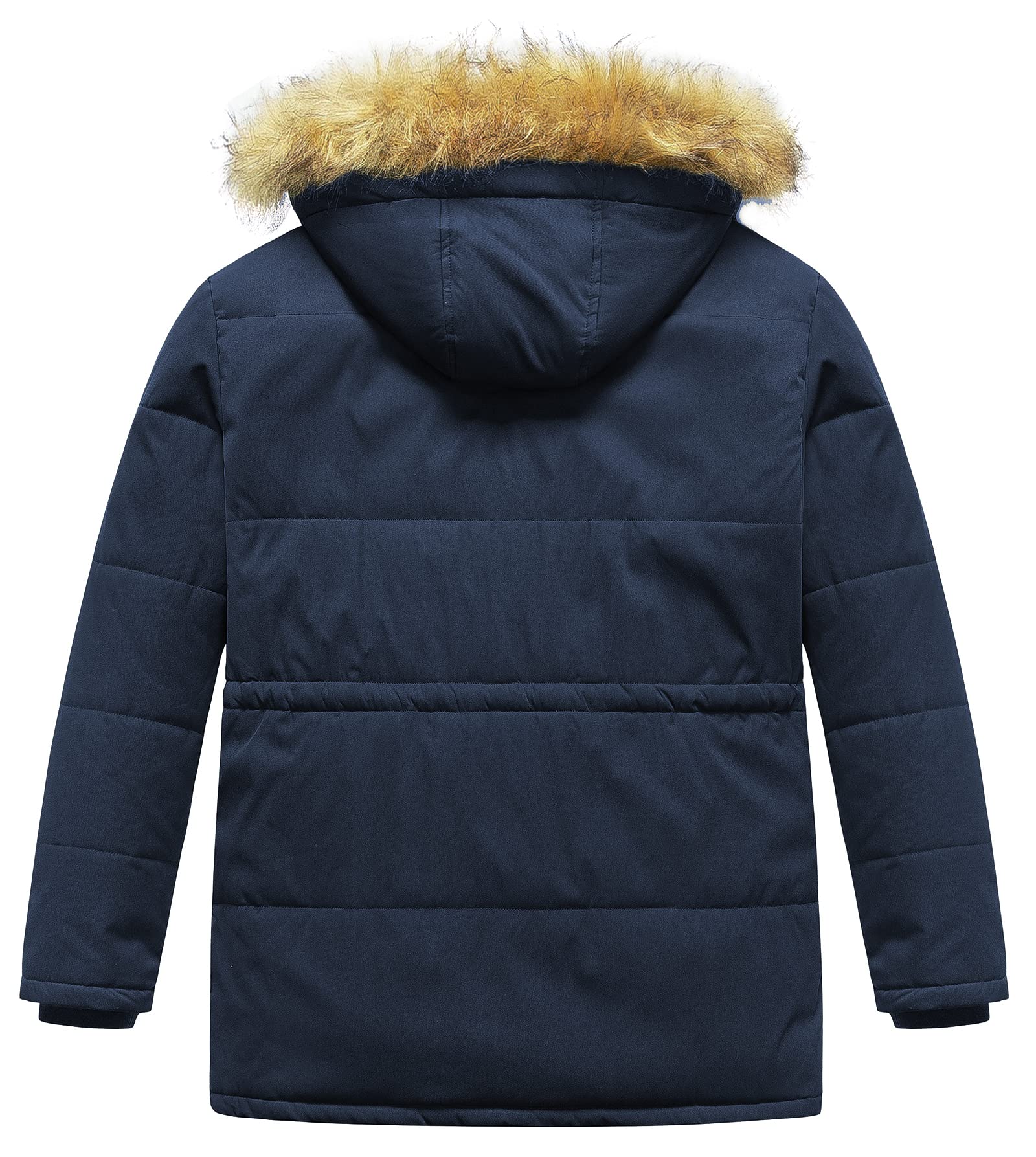 CREATMO Men's Big & Tall Waterproof Winter Puffer Jacket with Removable Fur Hood - Heavyweight Insulated Parka Coat for Cold Weather - Ideal for Snowboarding, Skiing & Outdoor Activities