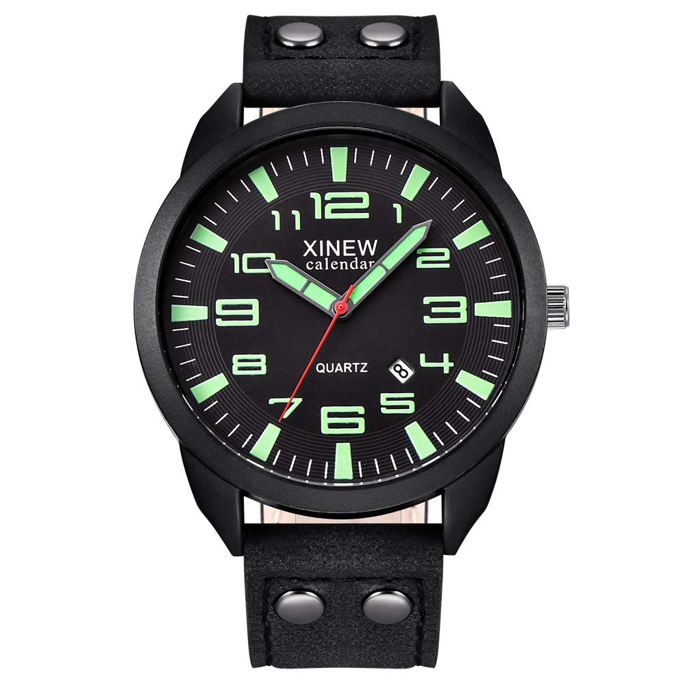 **Stylish Analog Business Watch for Men - Leather Strap, Date Display, Quartz Movement - Perfect for Office, Casual Wear & Gifting**