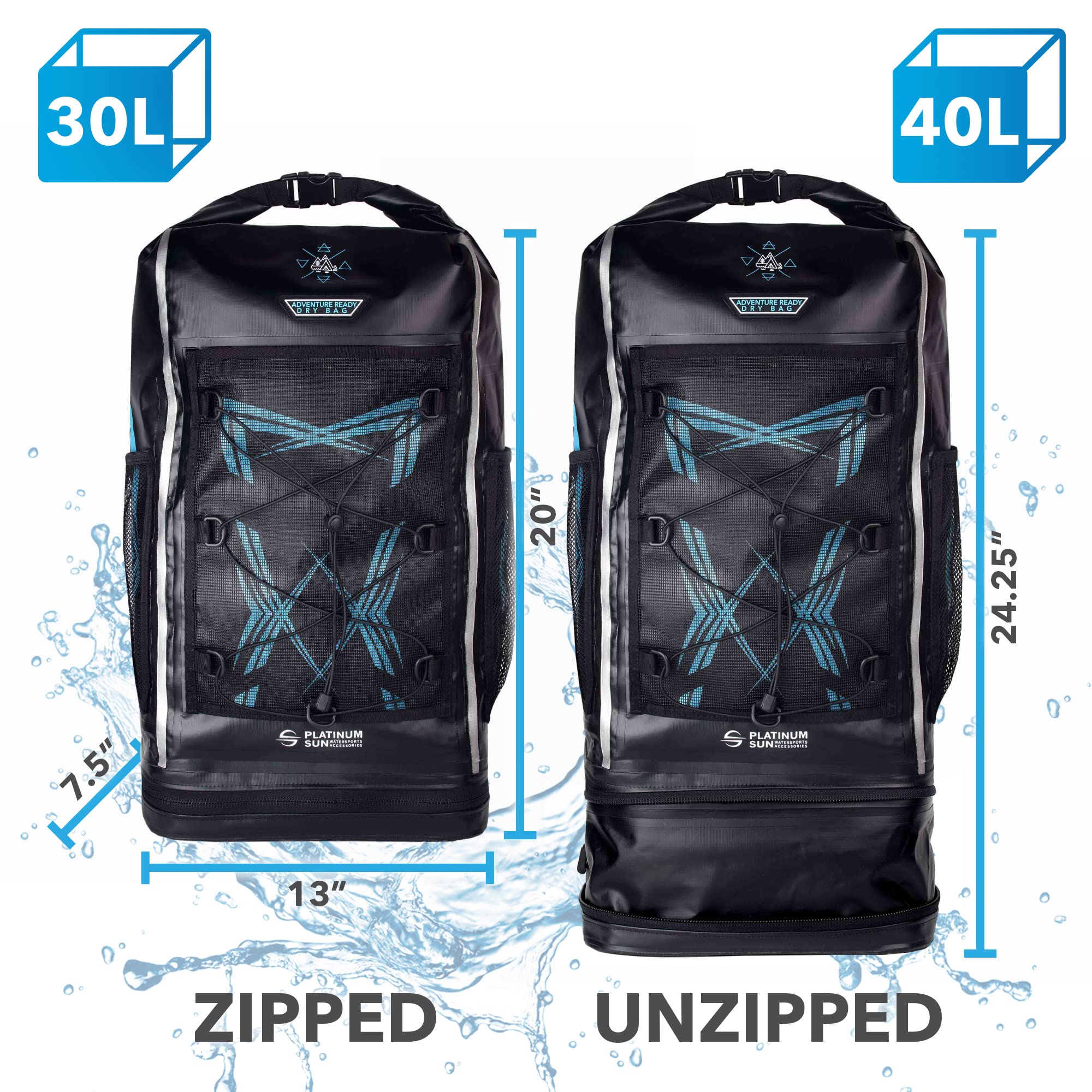 Waterproof 40L Dry Bag Backpack for Travel, Hiking & Boating
