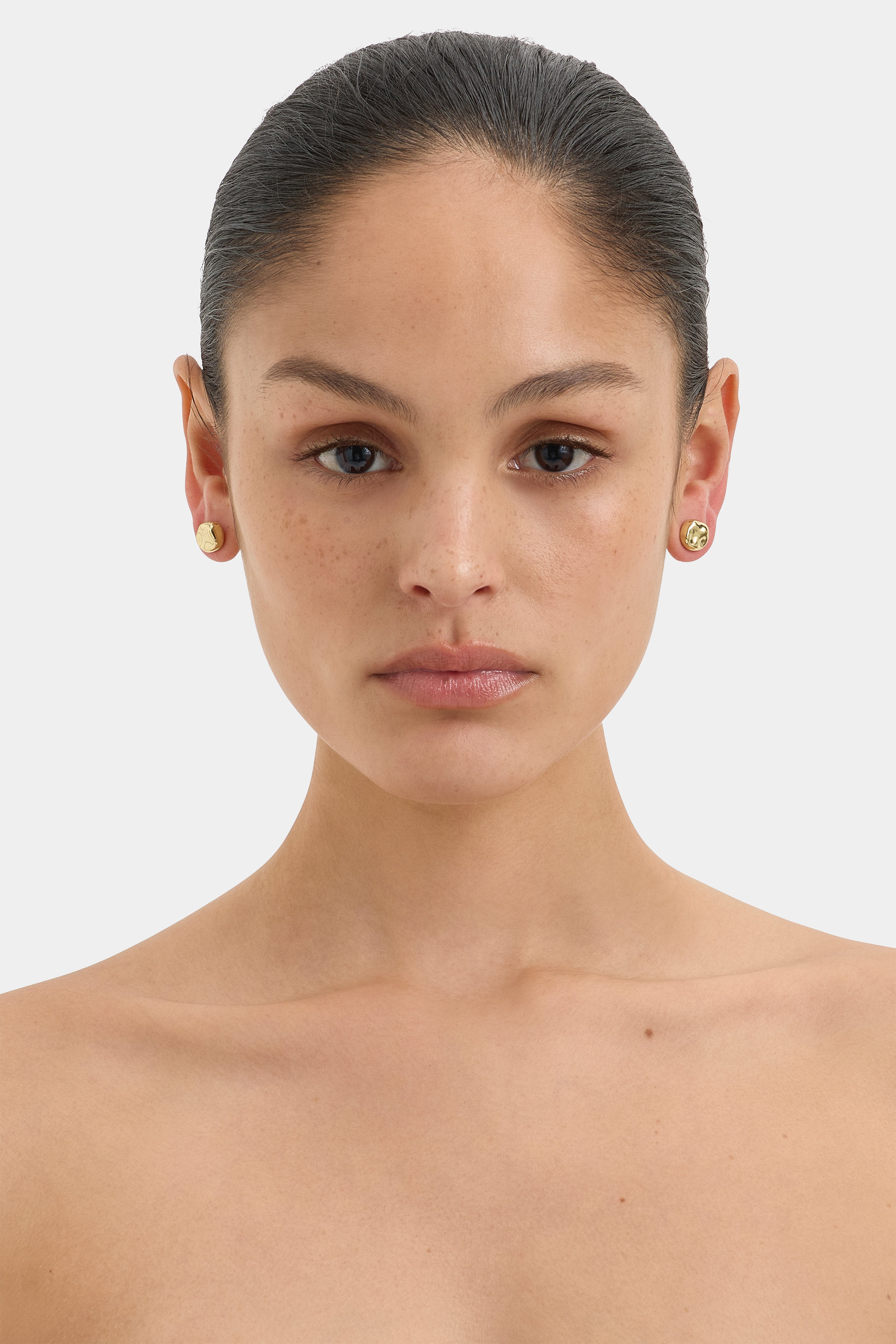 Gold Rosette Stud Earrings for Women - Elegant Floral Design for Parties, Weddings & Everyday Wear