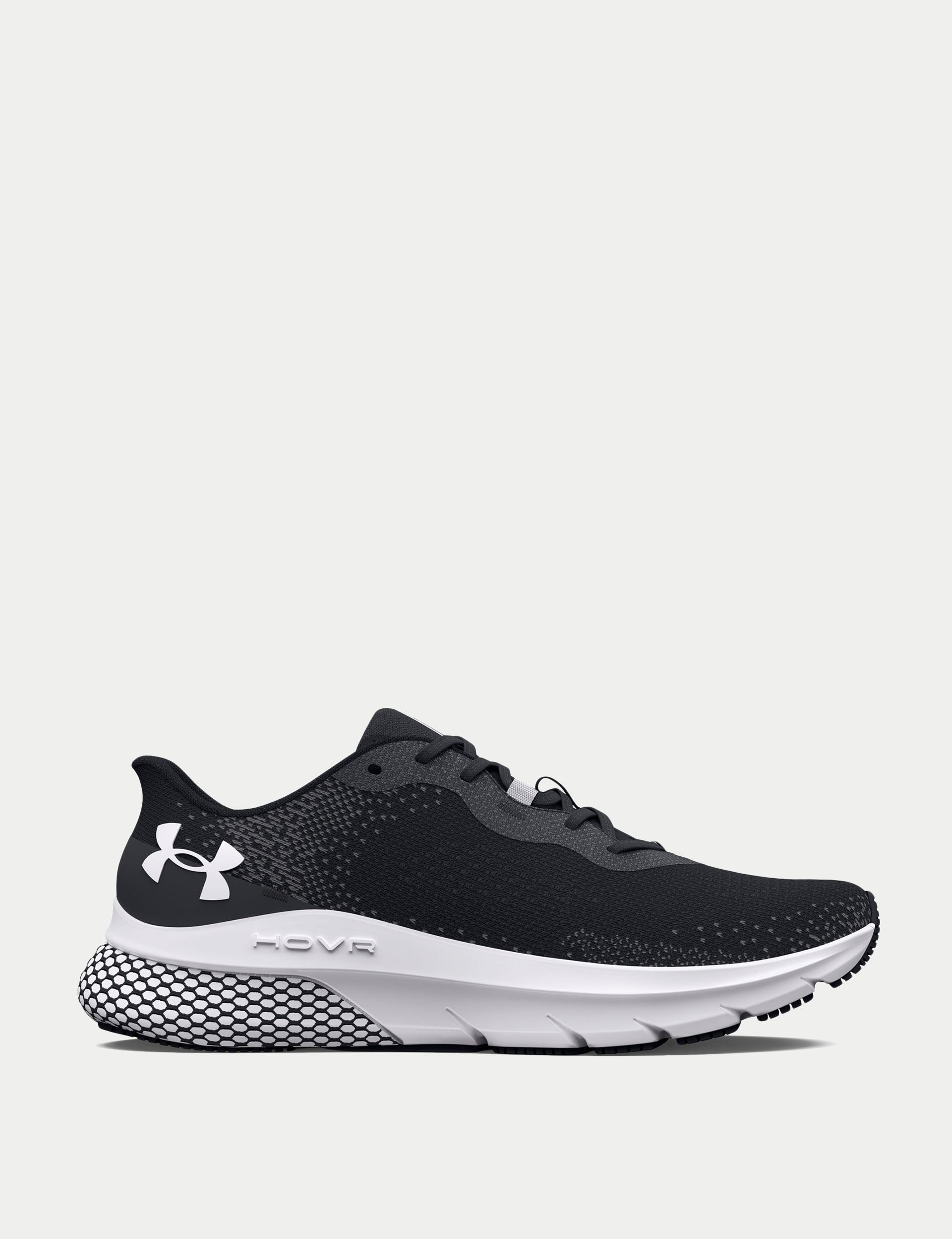 UA HOVR Turbulence 2 Running Shoes for Men - Lightweight Cushioned Training Shoes in Black/Jet Gray/White - Perfect for Jogging, Gym Workouts & Daily Wear