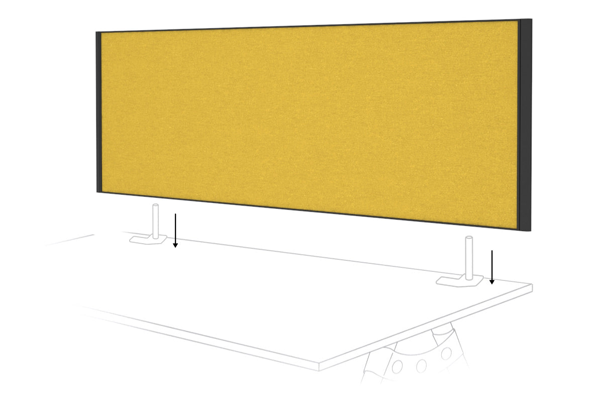 Desk Mounted Privacy Screen - 1400W x 500H - Office & Home Workspace Partition for Computer Monitor Privacy Protection