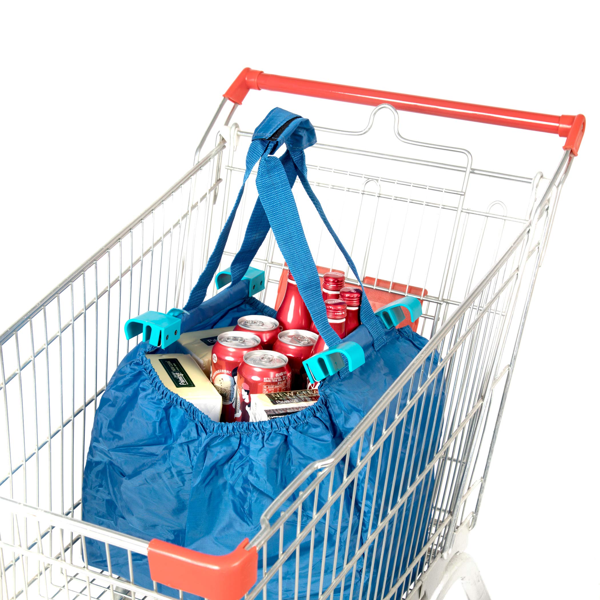 Reusable Shopping Cart Bags (Set of 3) - Foldable, Washable & Eco-Friendly Grocery Tote Bags for Groceries, Farmers Market, Beach & Travel - Heavy Duty Multi-Use Storage Solution