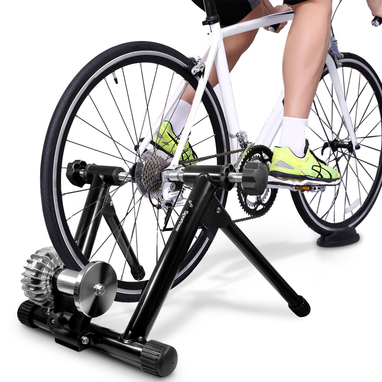 Sportneer Fluid Bike Trainer Stand for Indoor Cycling - Auto Resistance Control for 26-29