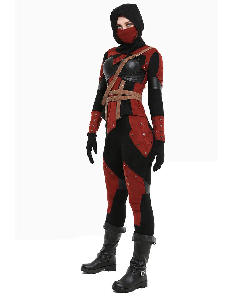 Dark Assassin Costume for Women - Full Cosplay Set with Hood | Halloween, Cosplay, LARP & Themed Party Outfit