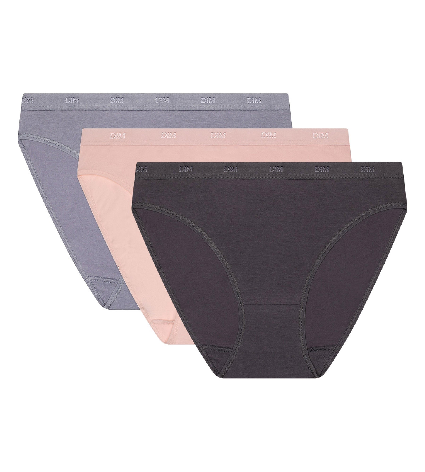 EcoDIM Women's Underwear 3-Pack - Taupe, Pink & Gray Cotton Panties | Soft & Comfortable for Everyday Wear | Perfect for Work, Travel & Relaxation