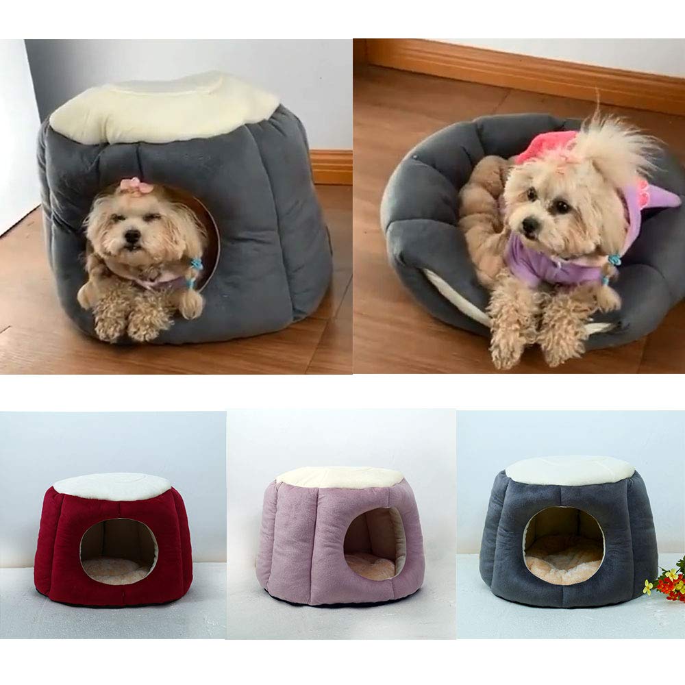 Oncpcare Soft Warm Cat Condo & Dog Bed - Frustum-Shape Pet Hideout for Winter, Stylish Cat Hut & Puppy Bed for Indoor Comfort | Perfect for Cozy Napping & Winter Warmth