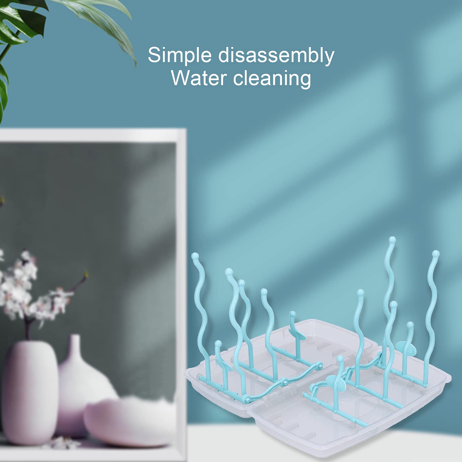 Portable Baby Bottle Drying Rack - Collapsible Travel Bottle Holder for Breast Pump Parts & Accessories | Compact Vertical Design for On-the-Go Parents | Perfect for Travel, Camping & Nursery Organization