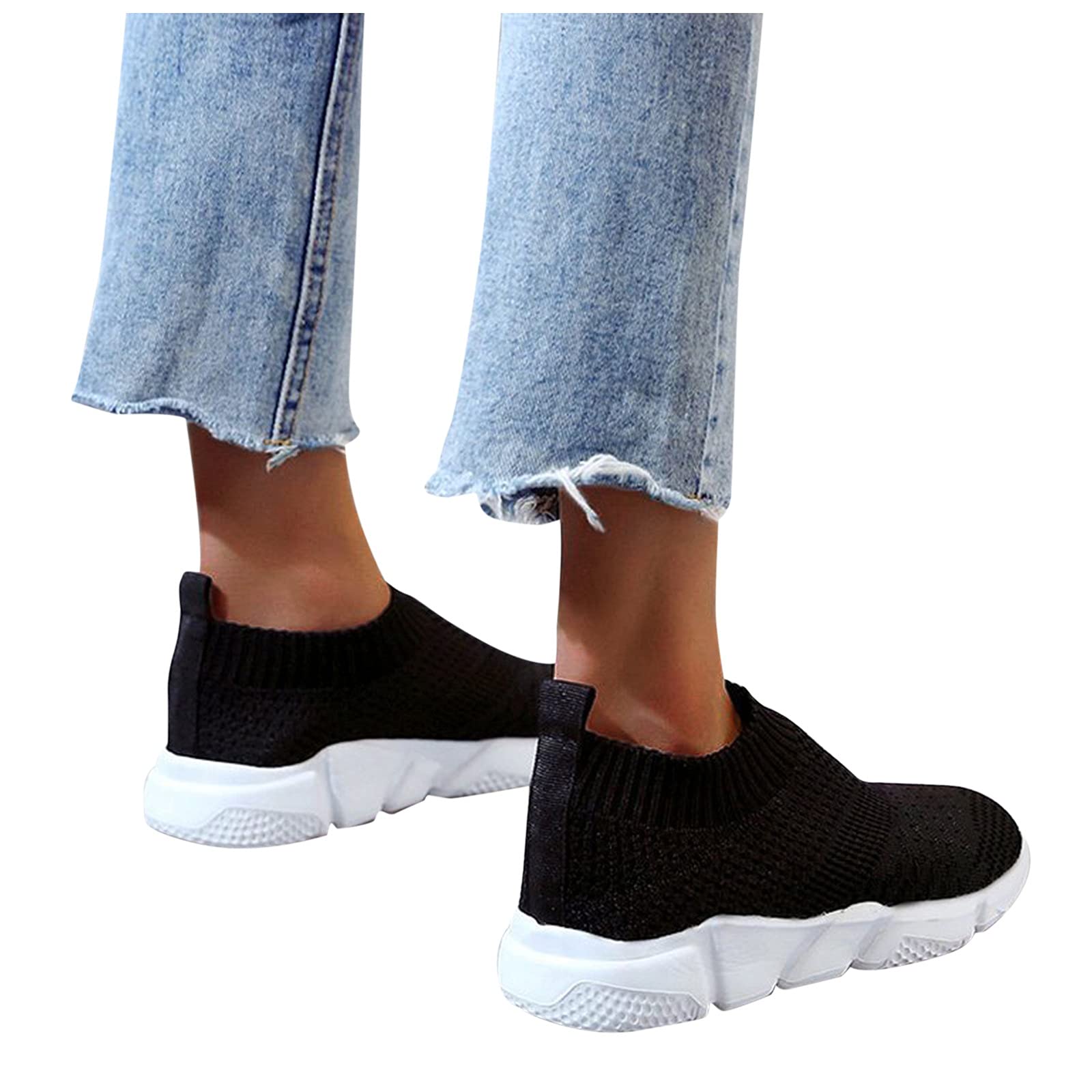 Women's Slip On Sneakers Size 8 Wide - Comfortable Winter Dress Shoes with Arch Support for Business Casual & Running | Orthopedic Walking Shoes for Women (White) | Perfect for Office, Travel & Daily Wear