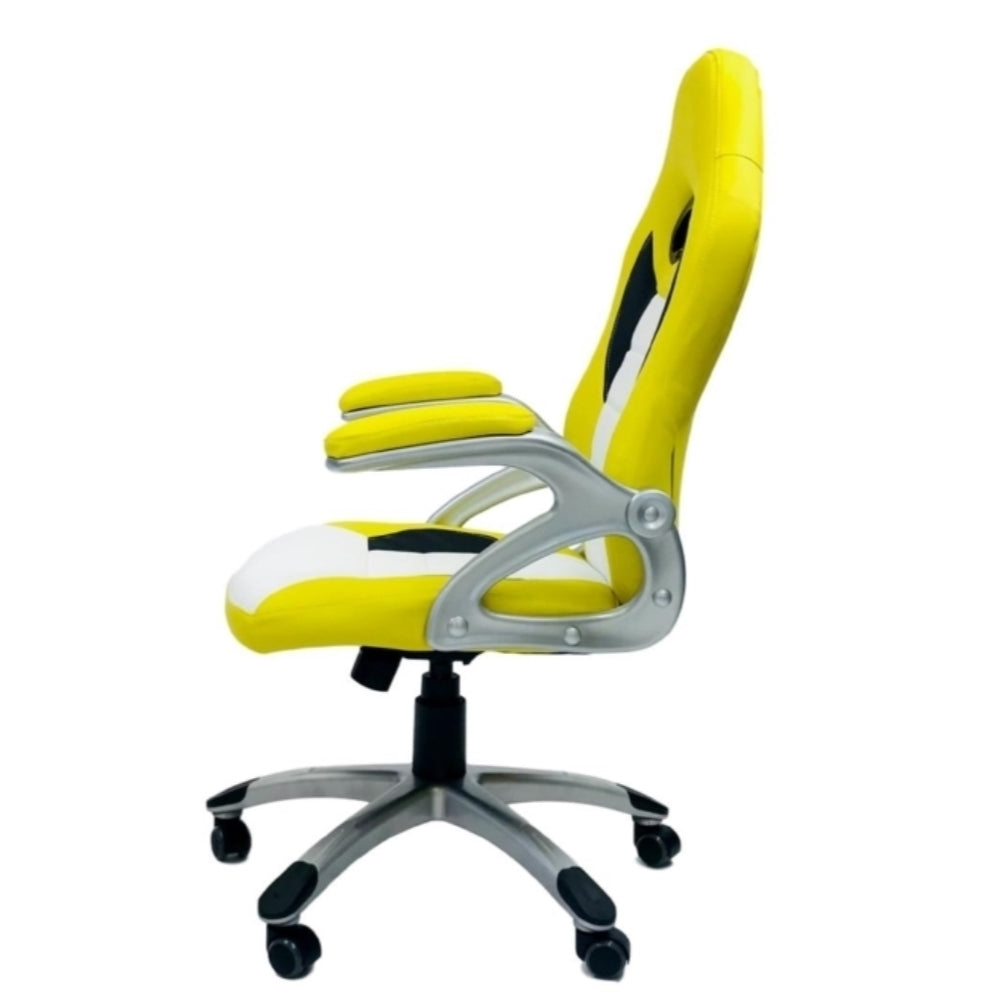 HAWK SERIES 2741 Ergonomic Gaming Chair - Yellow, White & Black - High Back Racing Style with Lumbar Support for PC, Office & Esports Gamers - Perfect for Long Gaming Sessions & Home Office Setup