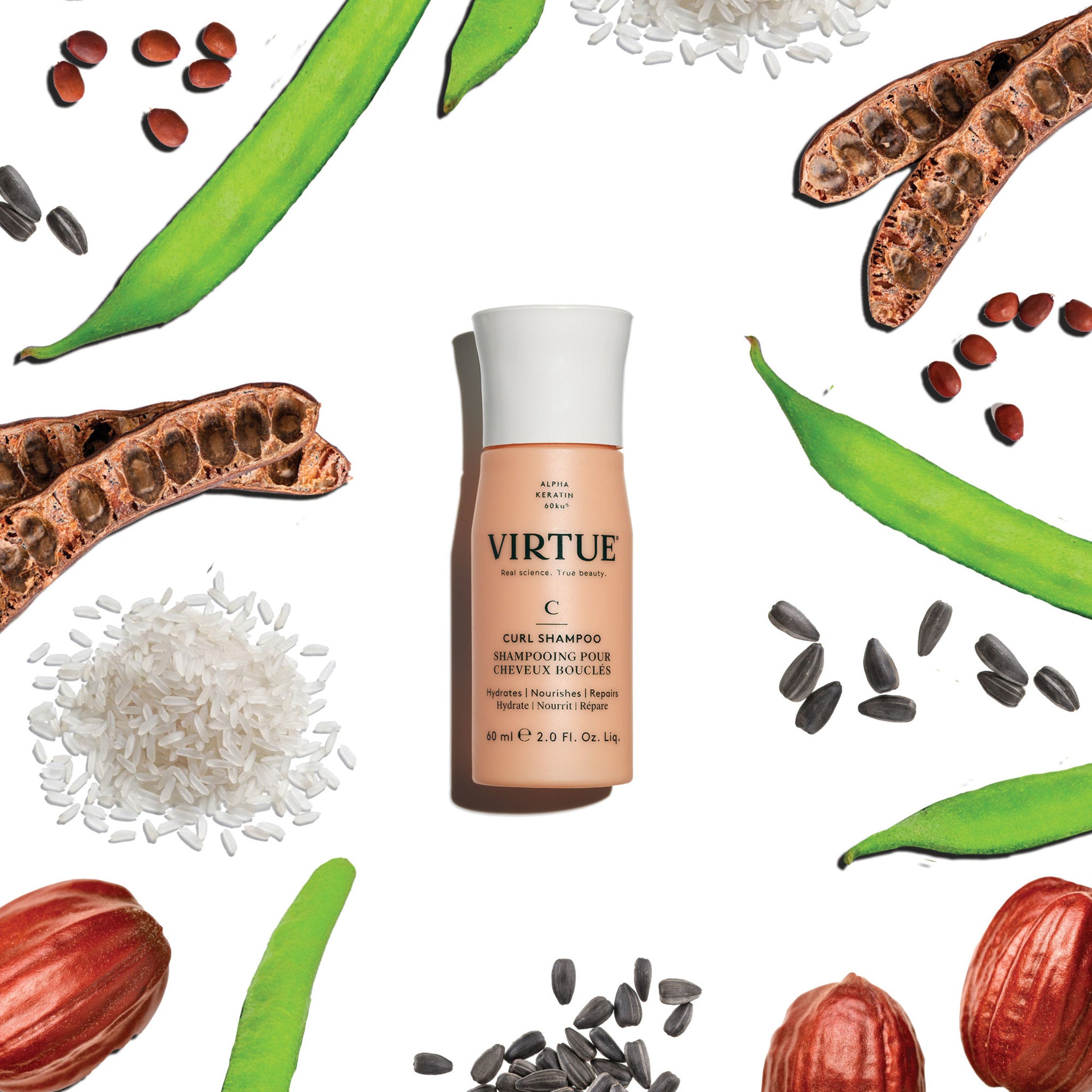 Virtue Curl Defining Shampoo for Curly Hair - Sulfate Free, Hydrating & Frizz Control - Perfect for Daily Use & Natural Curl Care Routine