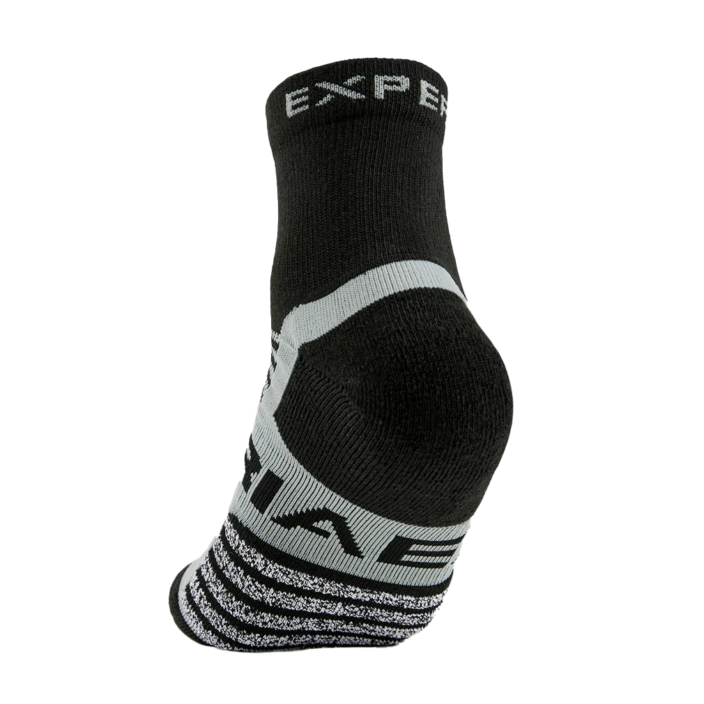 Experia Tennis Thin Cushion Ankle Socks for Men & Women - Black (2-Pack) - Breathable & Comfortable Athletic Socks for Running, Gym & Sports Activities