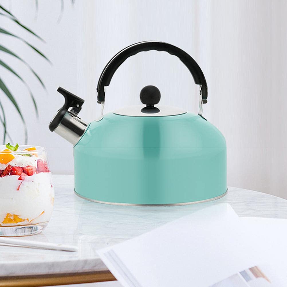 3L Stainless Steel Camping Kettle with Whistle - Portable Travel Kettle for Gas Stove, Foldable Handle & Lid (Purple) - Perfect for Outdoor Adventures, Hiking & Backpacking