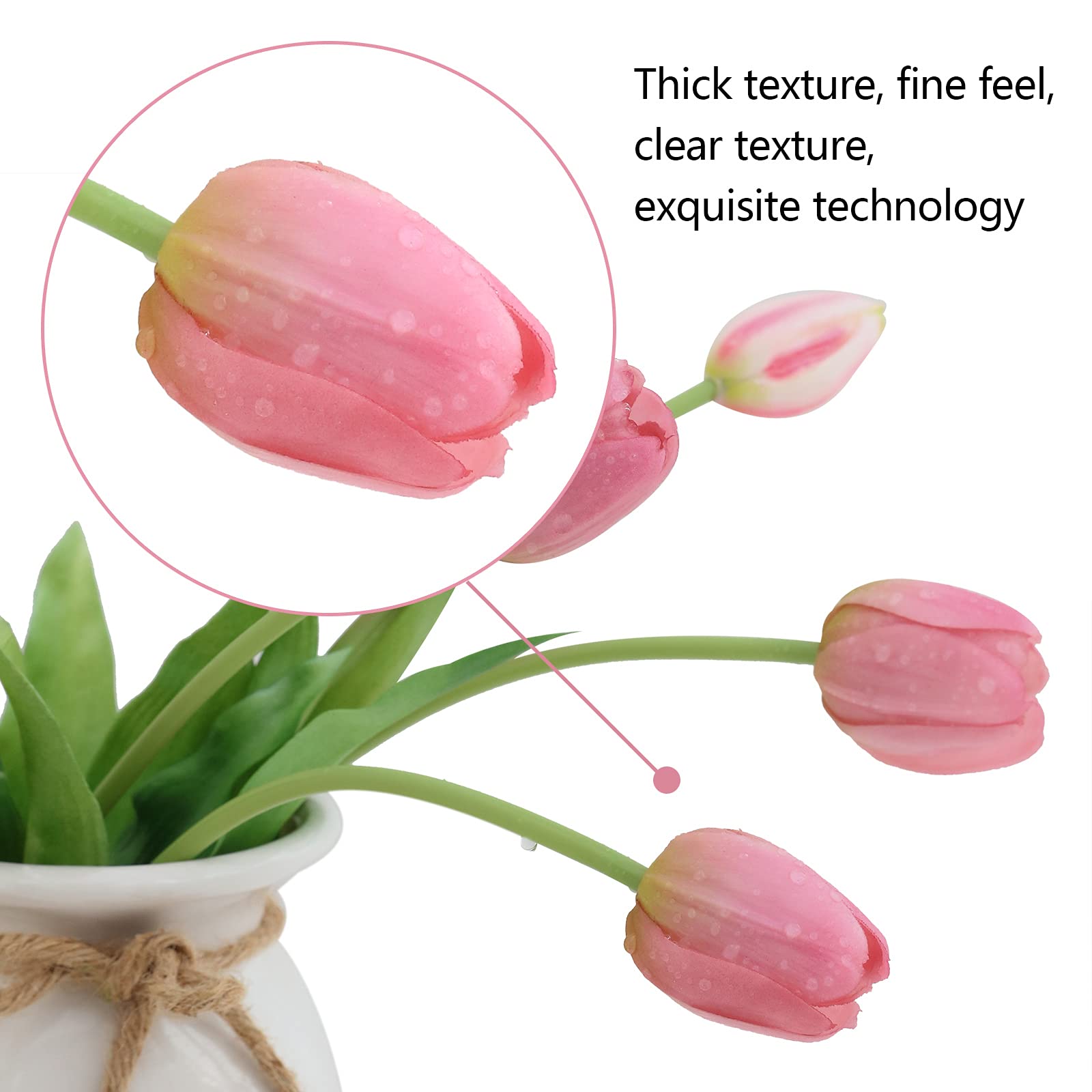 10pcs Real Touch Artificial Tulips Flowers - Soft Faux Latex Tulip Bouquet with Gift Box for Wedding, Party, Home & Room Decor (Light Purple) | Perfect for Centerpieces, Table Arrangements & DIY Floral Projects