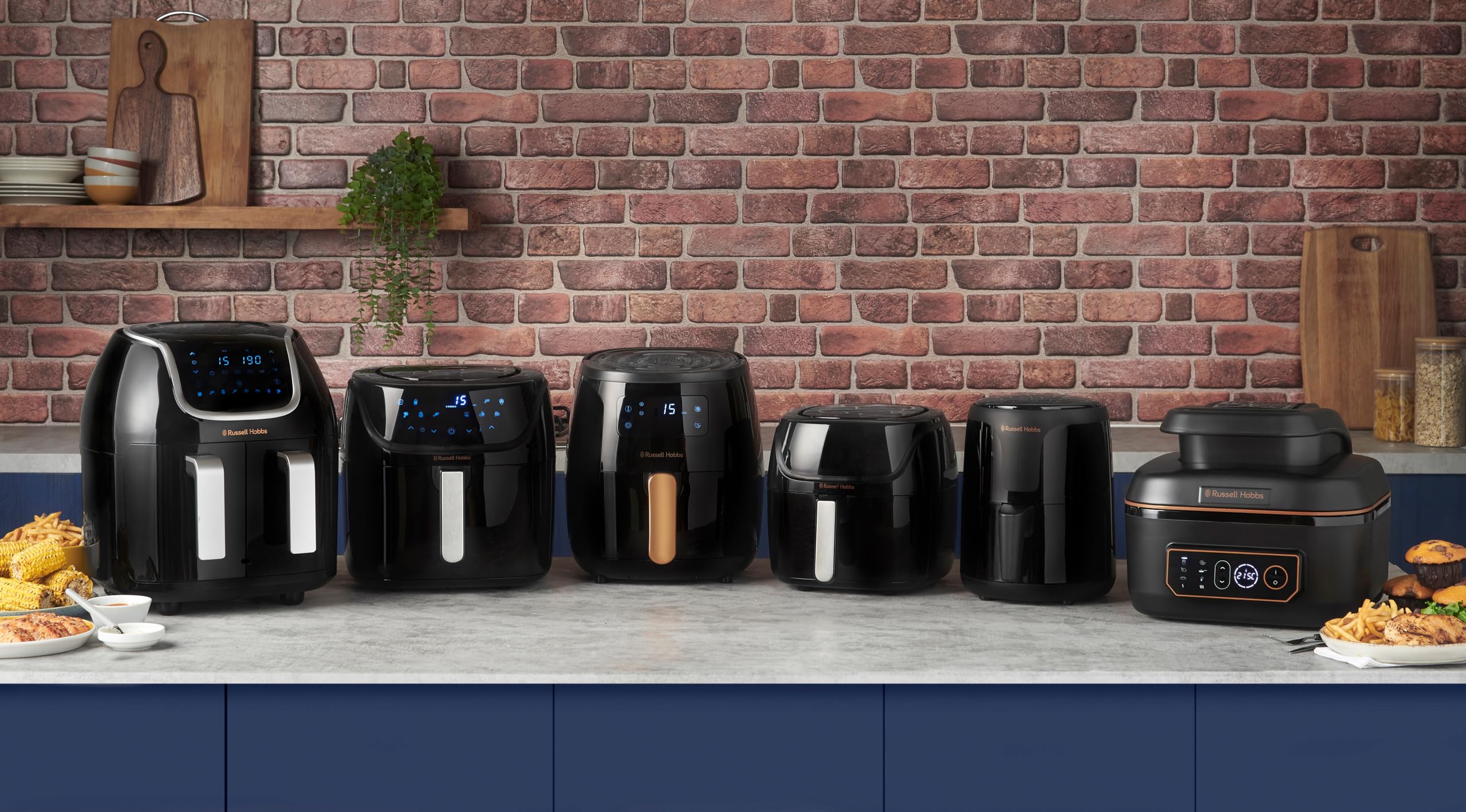 Russell Hobbs Dual Basket Air Fryer 8.5L (2 x 4.25L Baskets) - Oil Free Fryer with 8-in-1 Functions, Touch Screen, Sync Cooking & Add Food Feature, 200°C - Perfect for Family Meals, Healthy Snacks & Quick Dinner Prep - Model N27290-56S