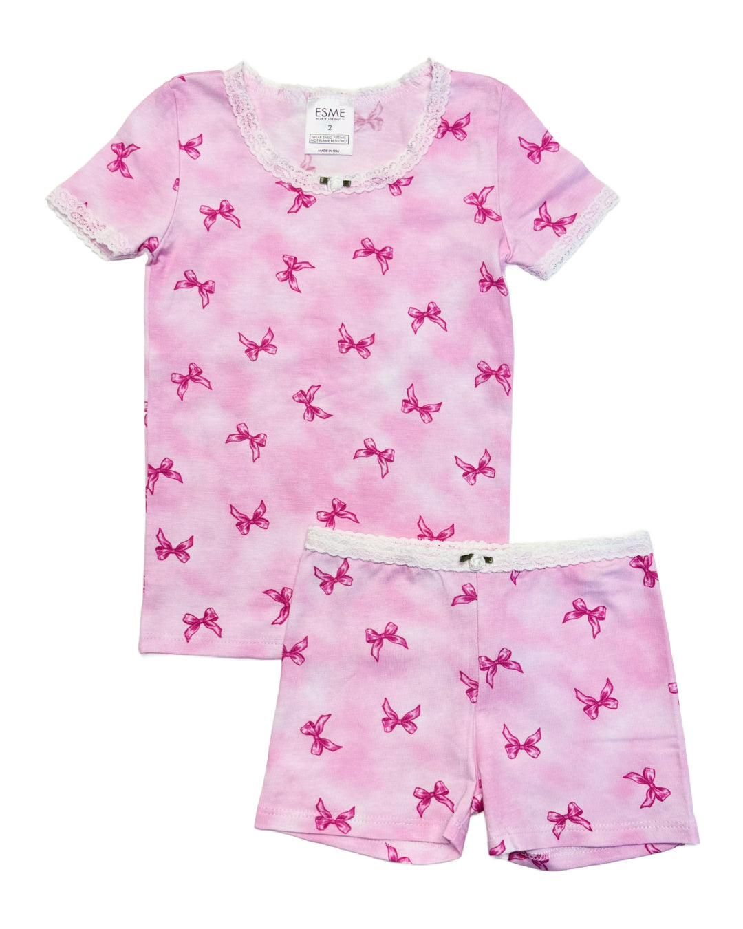 Women's Ribbon Short Sleeve Top & Shorts Set - Summer Casual Outfit for Beach, Vacation, and Daily Wear