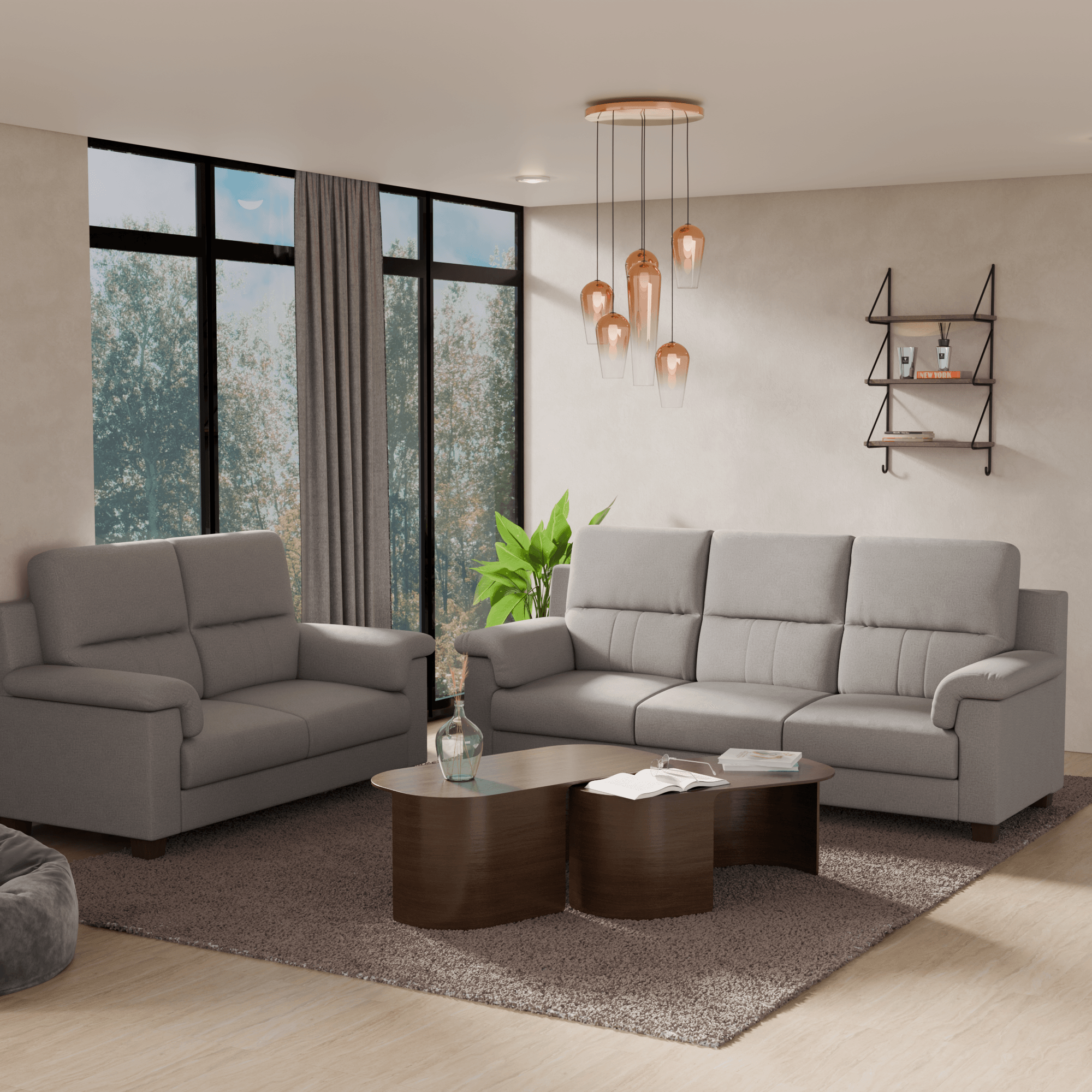 Krandell Faux Leather Sofa - Modern PU Leather Couch for Living Room, Office & Small Spaces - Comfortable Sleek Design with Sturdy Frame