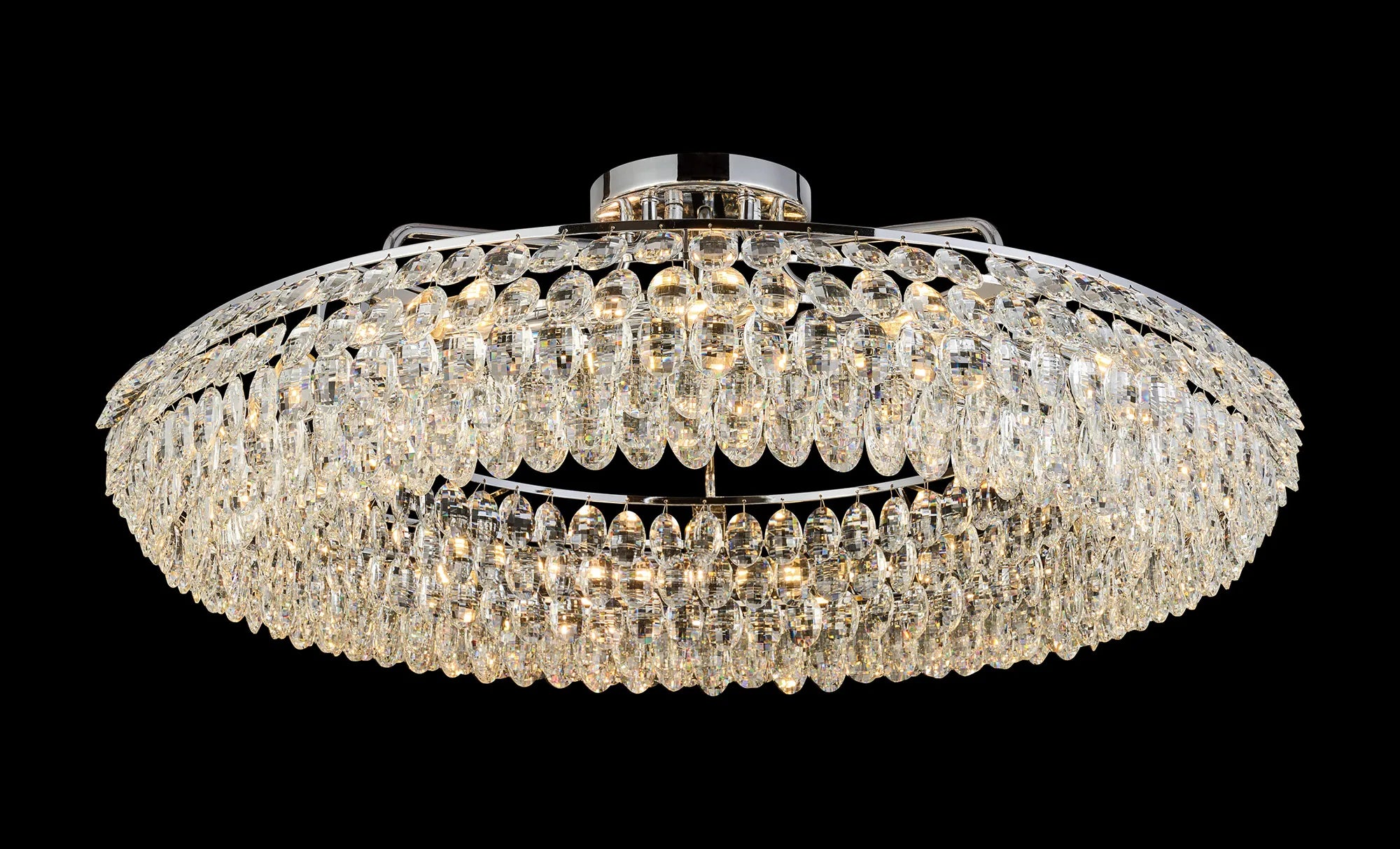 Consten Semi Flush Ring Ceiling Light Fixture with E14 Socket - Perfect for Bedroom, Hallway & Small Space Lighting
