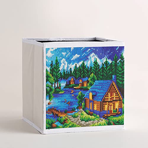 DIY Diamond Painting Storage Cubes Organizer - Foldable Craft Box for Diamond Art Supplies, Beads & Tools | Perfect for Craft Room, Bedroom, Closet & Office Organization | Portable Desktop Organizer for Toys, Sundries & Pantry Items