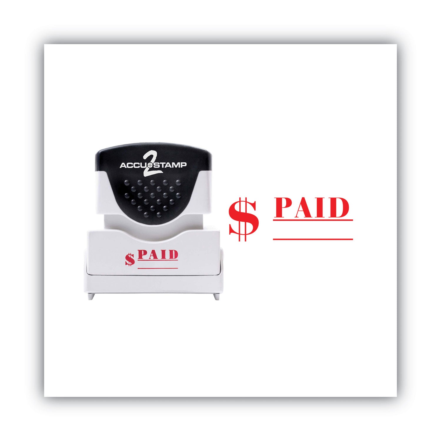 ACCUSTAMP2® Pre-Inked Shutter Stamp - Red Ink, PAID, 1.63