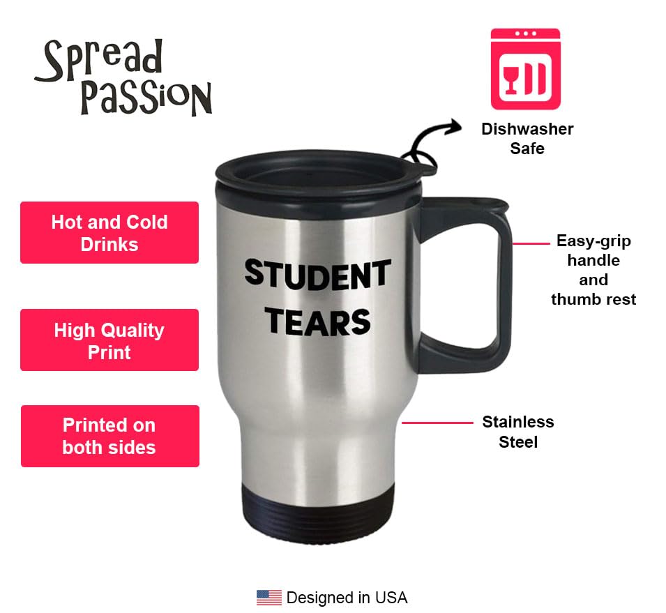 Tears of My Enemies Travel Mug - 20oz Insulated Stainless Steel Coffee Tumbler for Hot Tea & Cocoa - Funny Novelty Gift for Birthday, Christmas, Anniversary - Perfect for Office Humor, Coffee Lovers & Gag Gift Exchanges