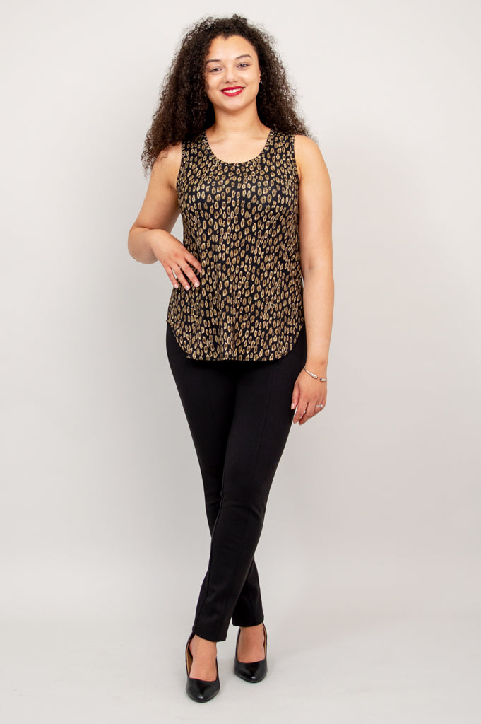 Jazz Tank Top - Jungle Print Bamboo Fabric - Women's Casual Wear for Summer & Music Festivals