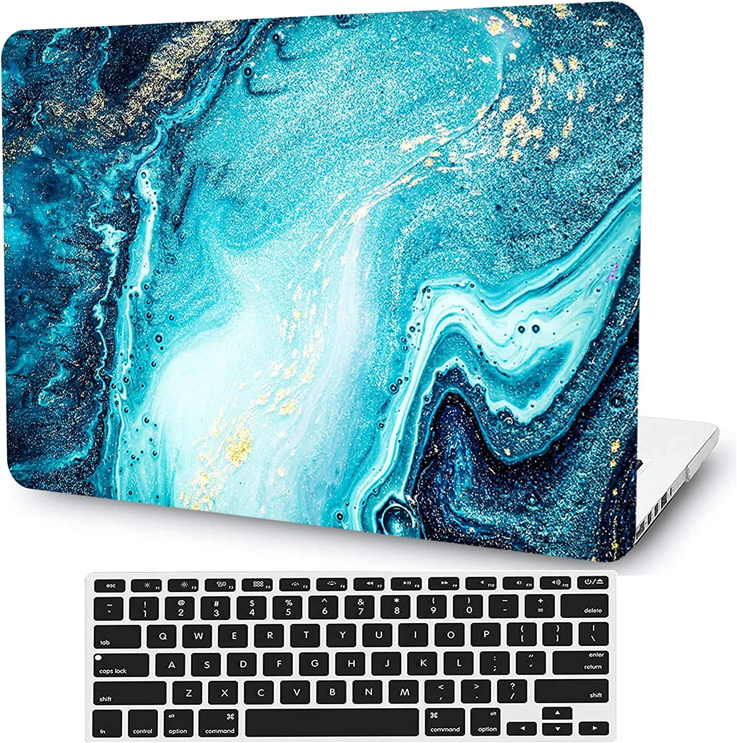 Durable Blue Marble Hard Shell Case for MacBook Retina 12 Inch (2015-2017 Models A1534) - AMCJJ Protective Laptop Cover with Keyboard Protector | Perfect for Work, Travel & School Use