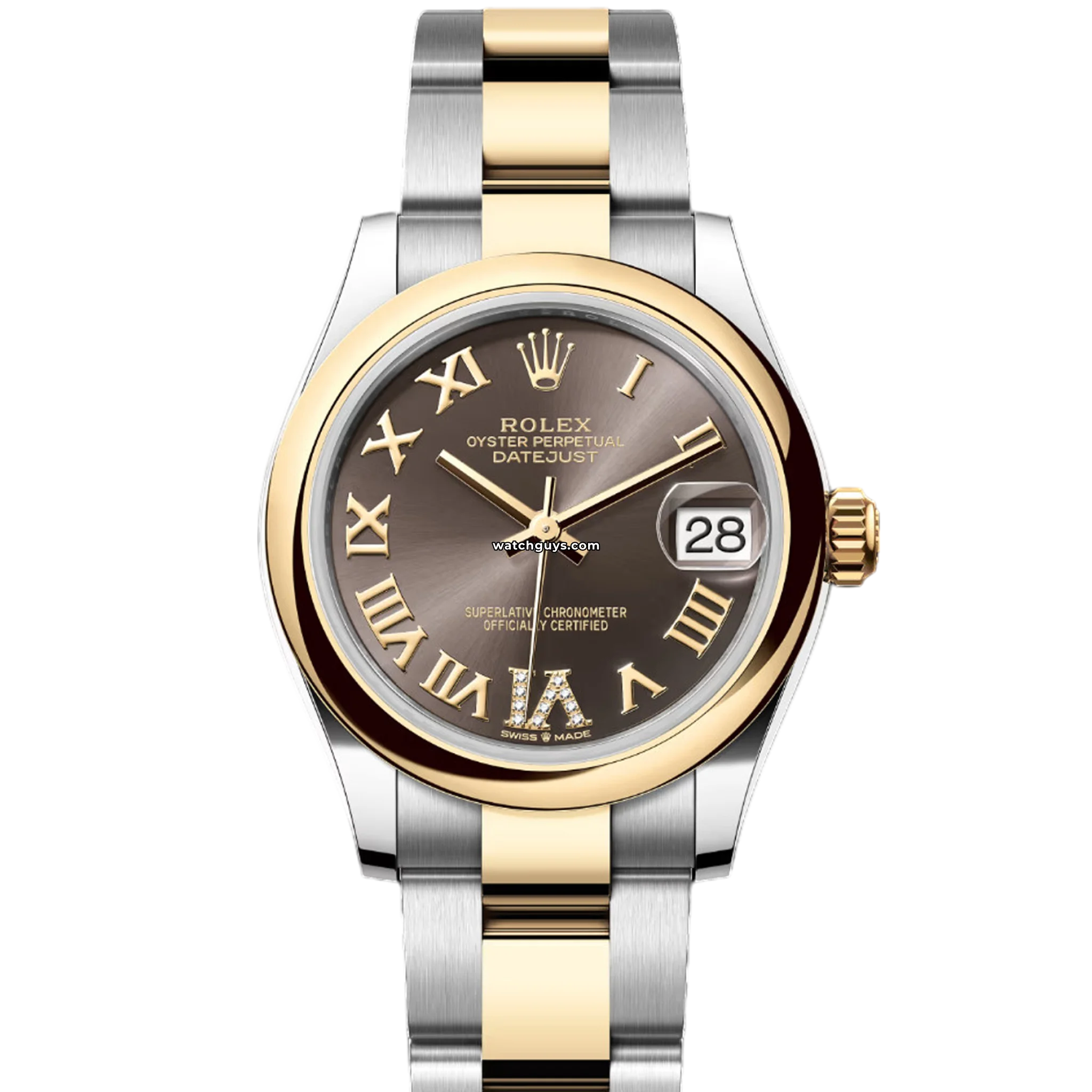 Rolex Datejust 278243 Women's Watch - Gray Dial, Roman Numerals, Oyster Bracelet - Perfect for Business, Formal Events & Luxury Gift Giving
