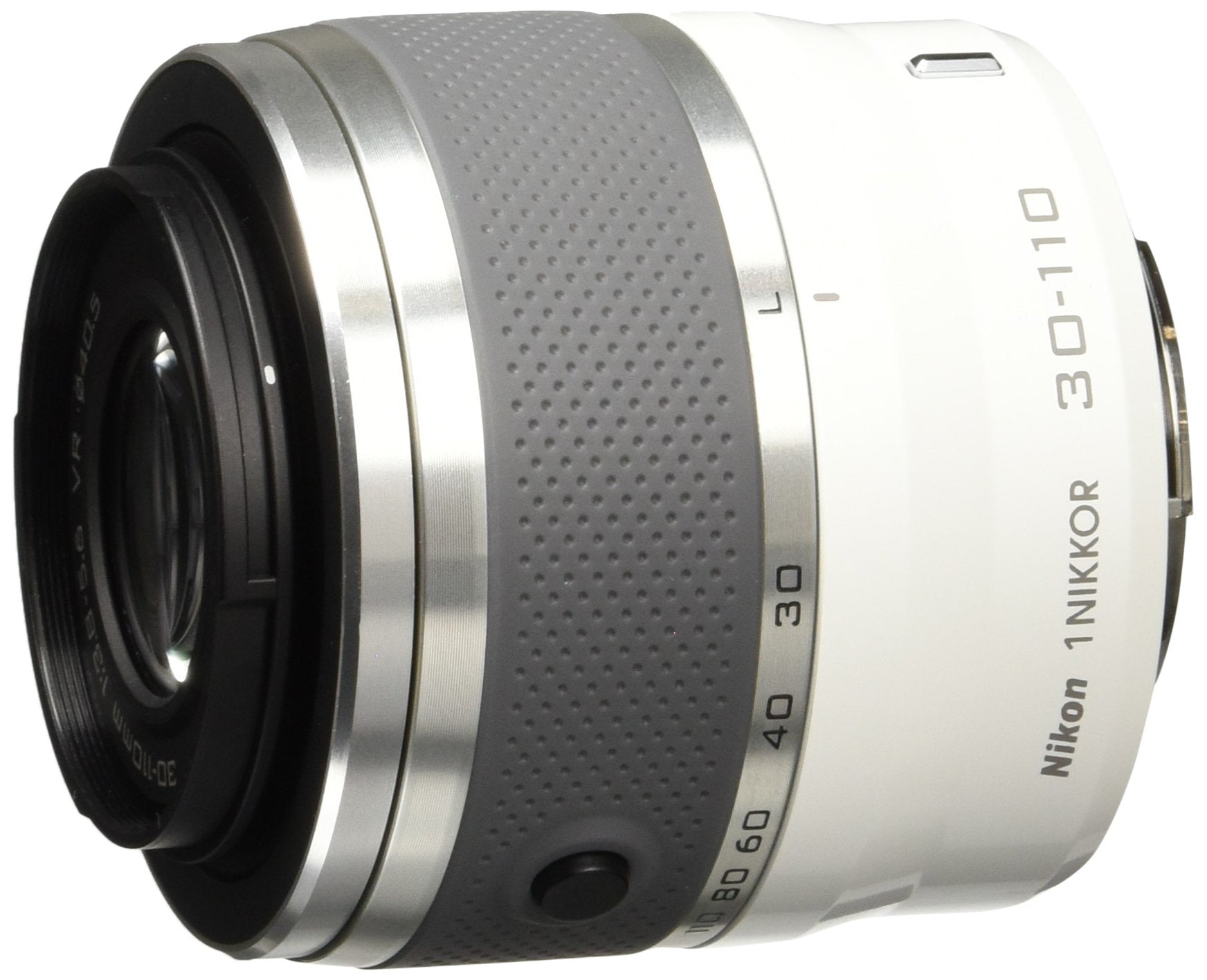 Nikon 1 NIKKOR VR 30-110mm f/3.8-5.6 Zoom Lens for Mirrorless Cameras - White | Perfect for Travel, Portrait & Wildlife Photography