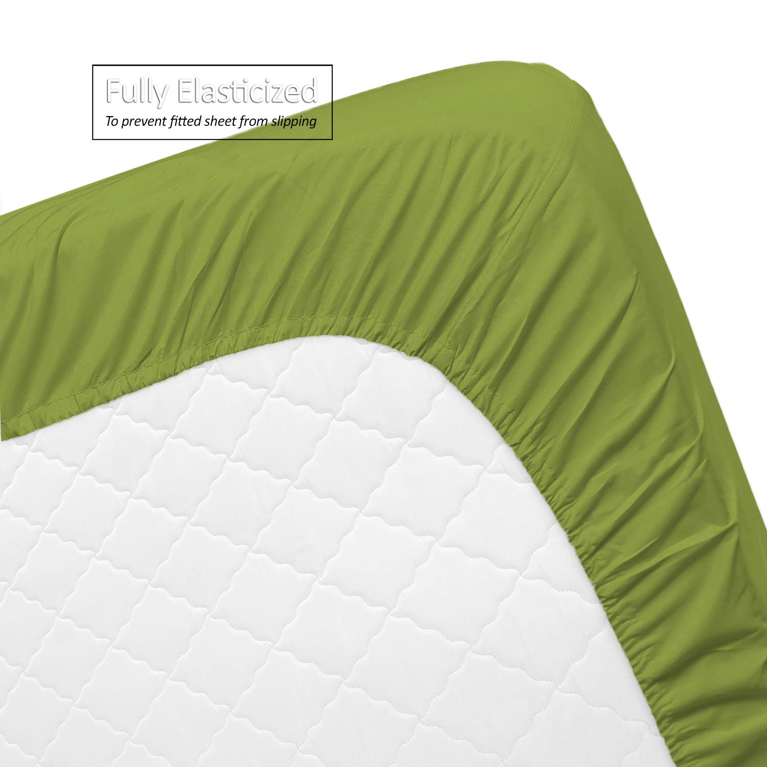 Queen Size Sheets Set - 4 Piece Soft Microfiber Bedding with 8
