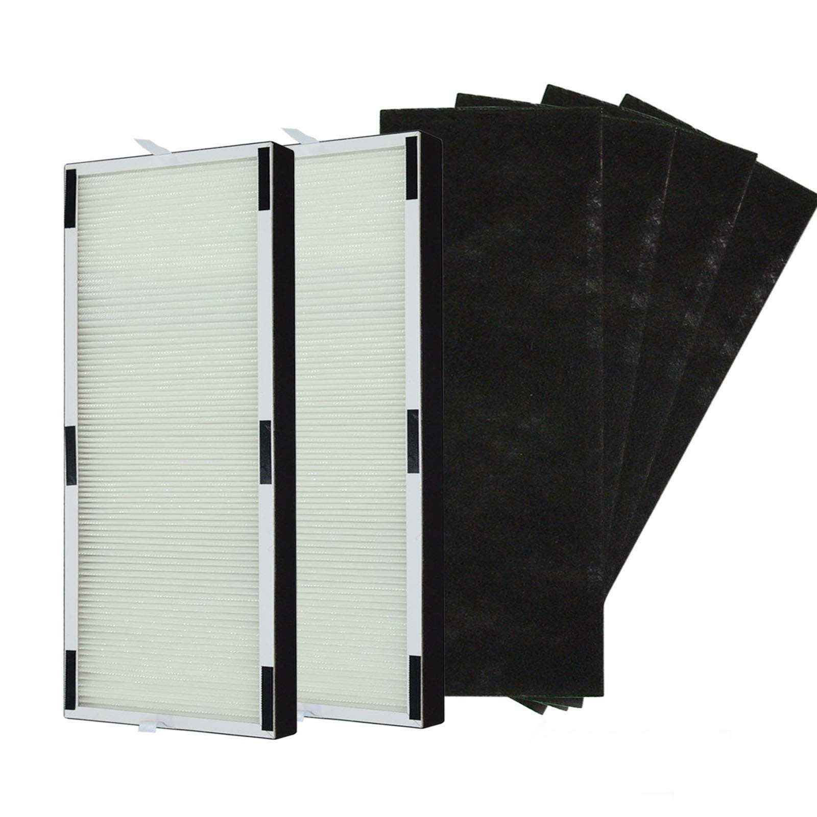 PUREBURG Replacement Filter Set for Hunter HP600 Tall Tower Air Purifier - 2 H13 HEPA & 4 Activated Carbon Pre-Filters - Air Cleaner for Dust, VOCs, Odor Removal - Perfect for Home, Office, and Allergy Relief