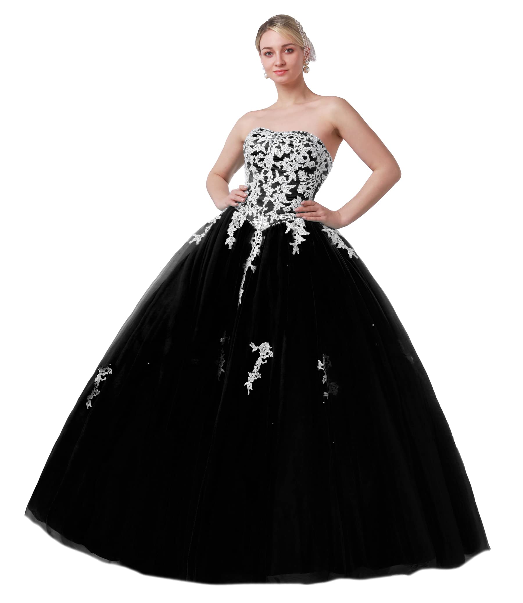 Elegant Strapless Ball Gown Dress for Women - Formal Prom, Quinceanera, Wedding Party | Perfect for Bridal, Homecoming, and Special Occasions
